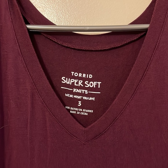 Torrid burgundy mini super soft trapeze dress size 3X - Picture 2 of 7